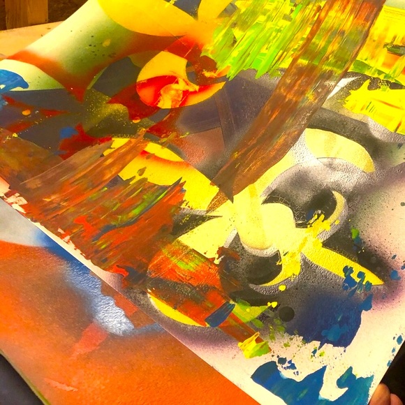 FLEUR DE LIS | 11x17 |  DANIEL ARNOLD Original Spray Paint Artwork STL 2022 - Picture 3 of 5